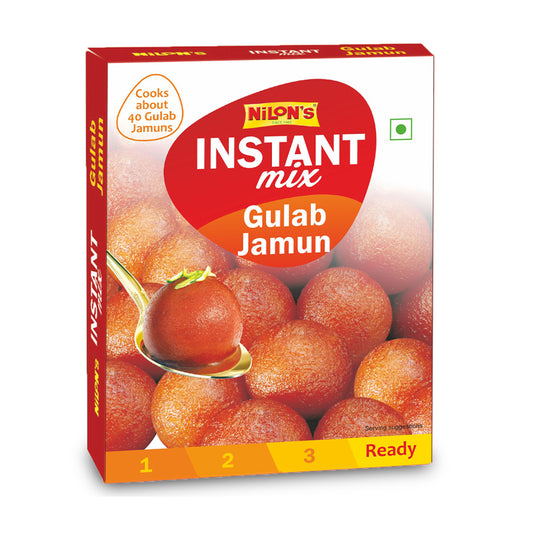 NILON'S Instant Mix Gulab Jamun 200 GM| Easy to Make | Soft & Delicious 40 Gulab Jamuns in single pack