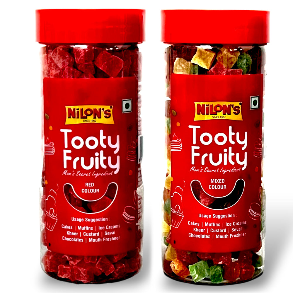 200 GM Tooty Fruity Mix & Tutti Frutti Red - Pack of 2 – shop.nilons.com